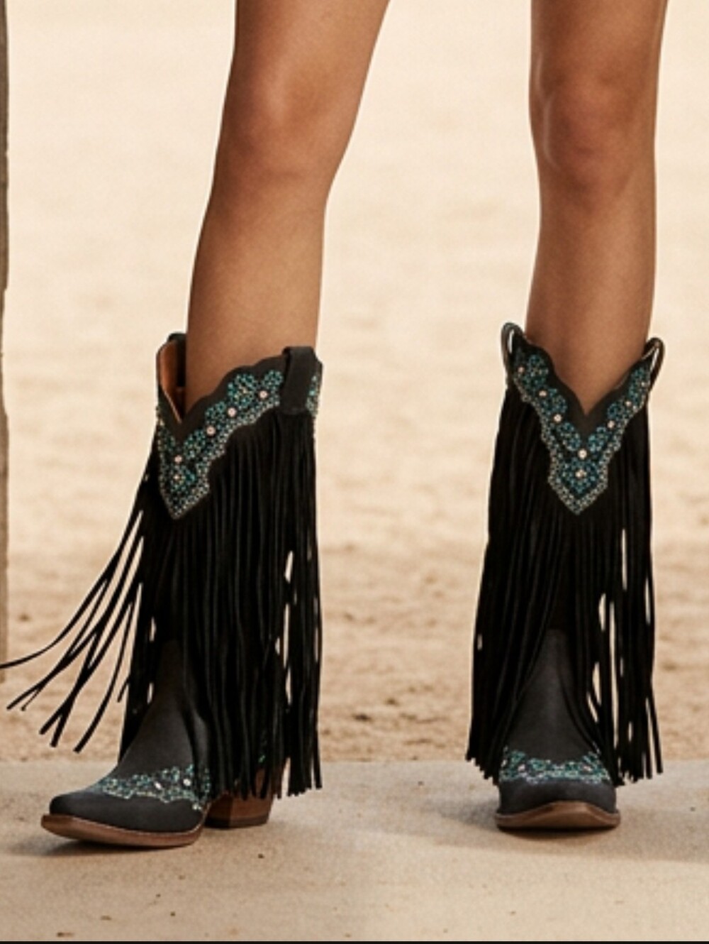 Dingo Tequila Sunrise Fringe Western Leather Boot